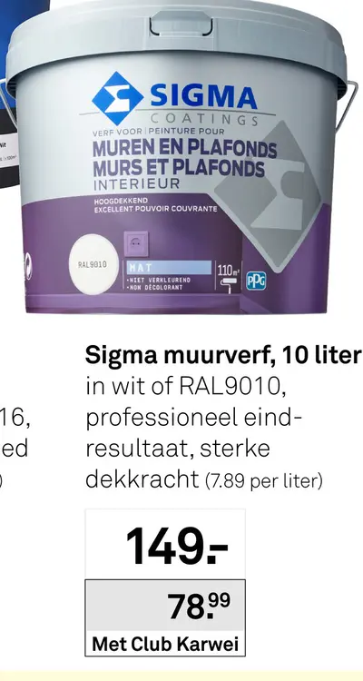 Aanbieding: Sigma muurverf