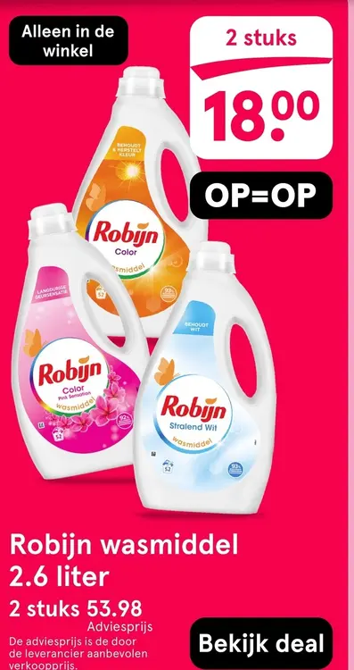 Aanbieding: Robijn wasmiddel