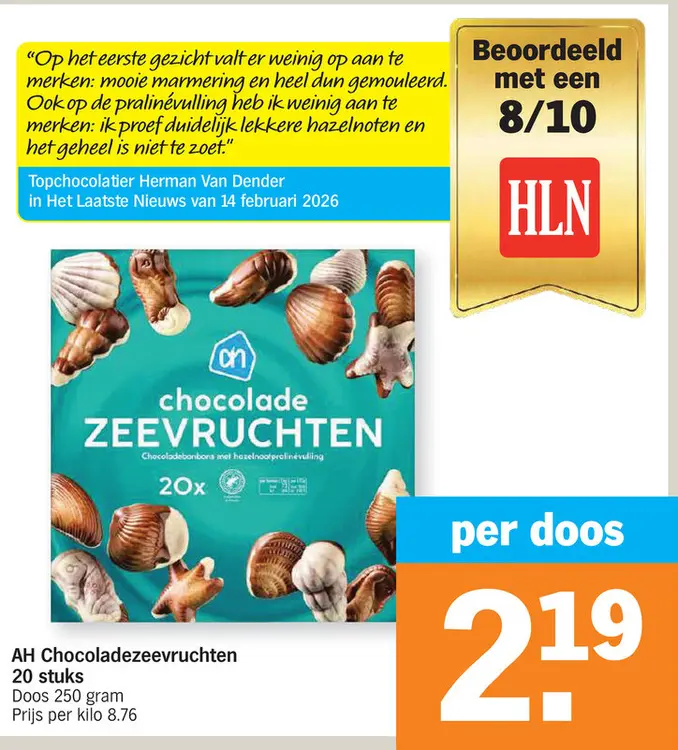 Promotie: Chocoladezeevruchten