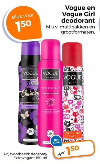 Aanbieding: Vogue en Vogue Girl deodorant