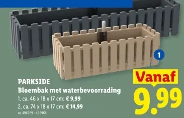 Promotie: Bloembak met waterbevoorrading