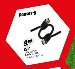 Offre: ISY IHD 1015 4K Cable HDMI