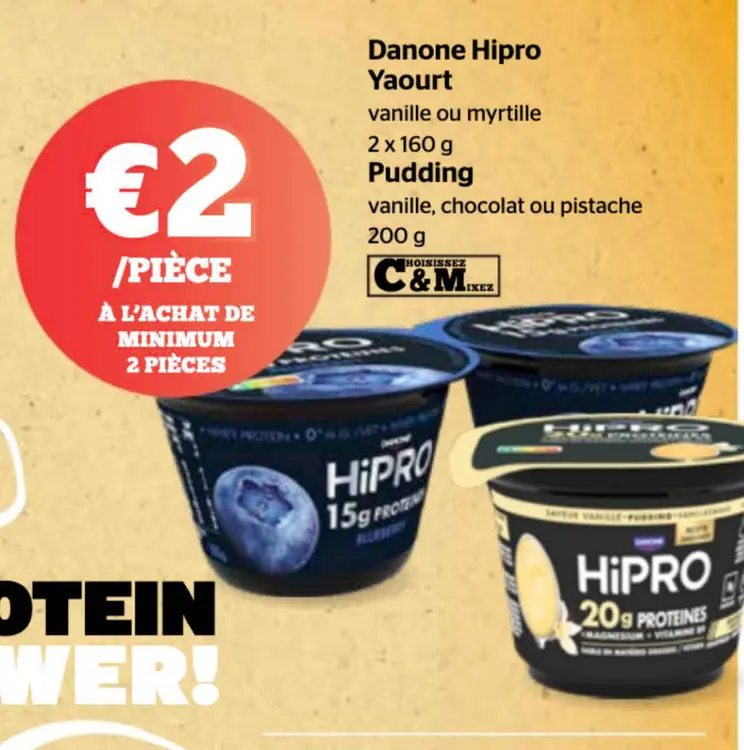 Offre: Danone Hipro Yaourt ou Pudding