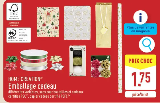 Offre: Emballage cadeau