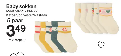 Promotie: Baby sokken