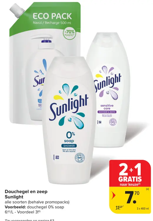 Promotie: Douchegel en zeep