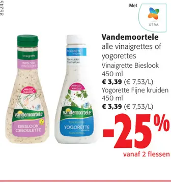 Aanbieding: Vandemoortele alle vinaigrettes of yogorettes