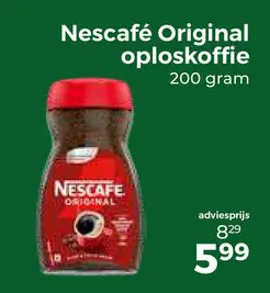 Aanbieding: Nescafe Original oploskoffie
