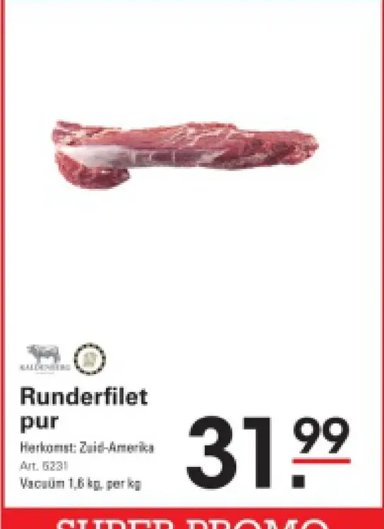 Promotie: Rinderfilet pur