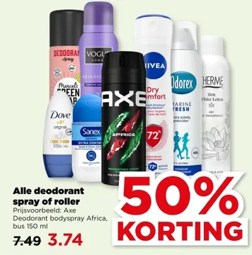 Aanbieding: Alle deodorant spray of roller