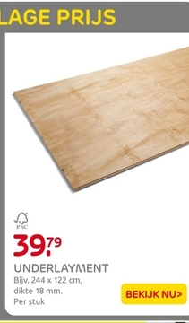 Aanbieding: UNDERLAYMENT