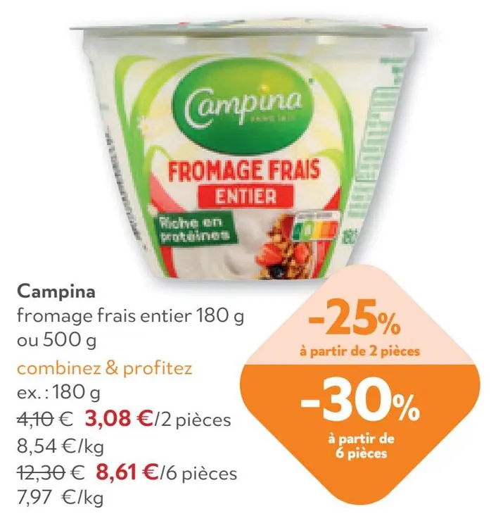 Offre: fromage frais entier