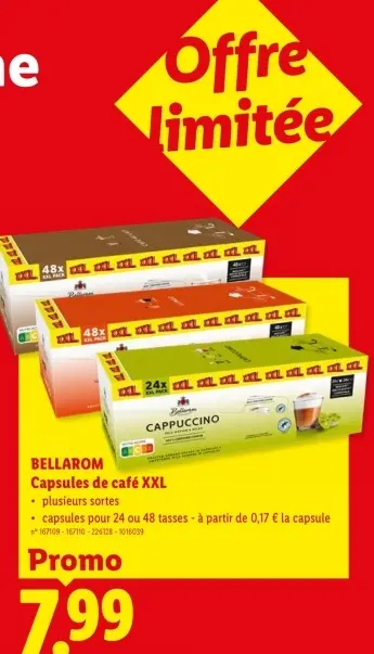 Offre: Capsules de café XXL