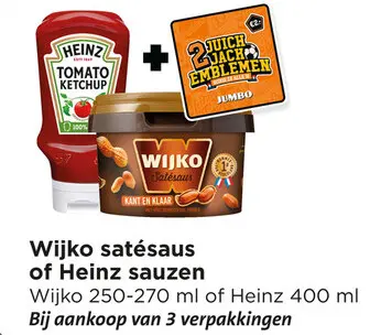 Aanbieding: Wijko satésaus of Heinz sauzen