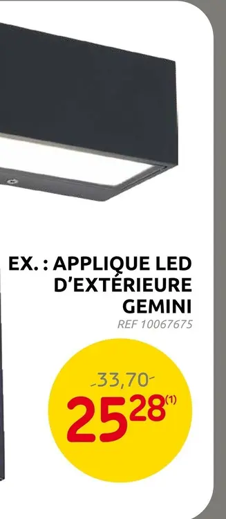 Offre: Applique led d'extérieure gemini
