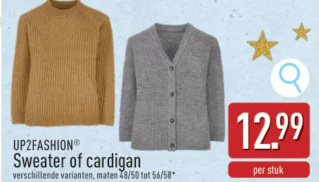 Aanbieding: Sweater of cardigan
