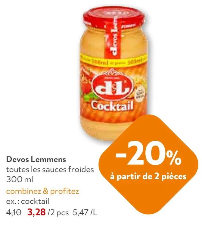 Offre: Sauces froides