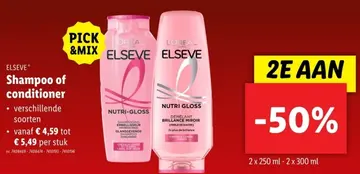 Aanbieding: ELSEVE Shampoo of conditioner