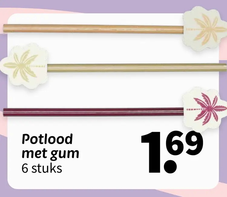 Promotie: Potlood met gum