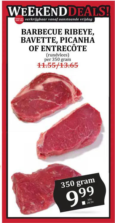 Aanbieding: Barbecue ribeye, bavette, picanha of entrecôte