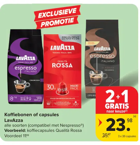 Promotie: Koffiebonen of capsules