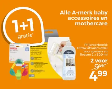 Aanbieding: Alle A-merk baby accessoires en mothercare