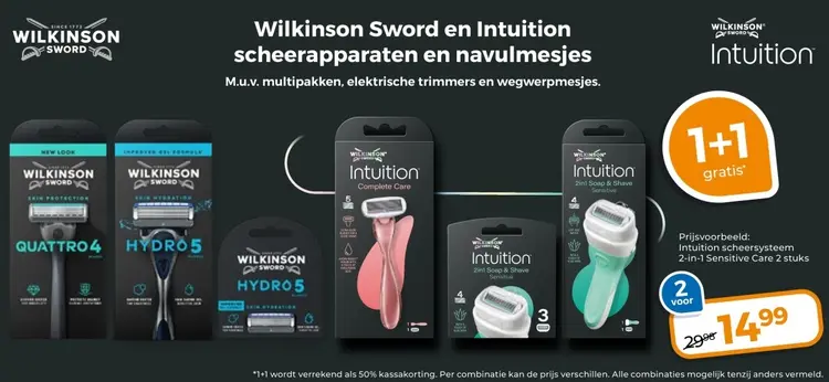 Aanbieding: Sword en Intuition scheerapparaten en navulmestjes