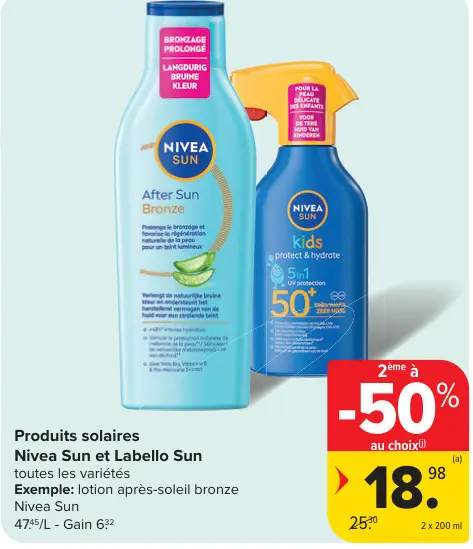 Offre: Nivea Sun et Labello Sun