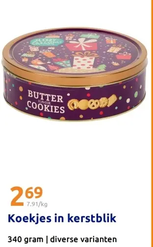 Aanbieding: Koekjes in kerstblik