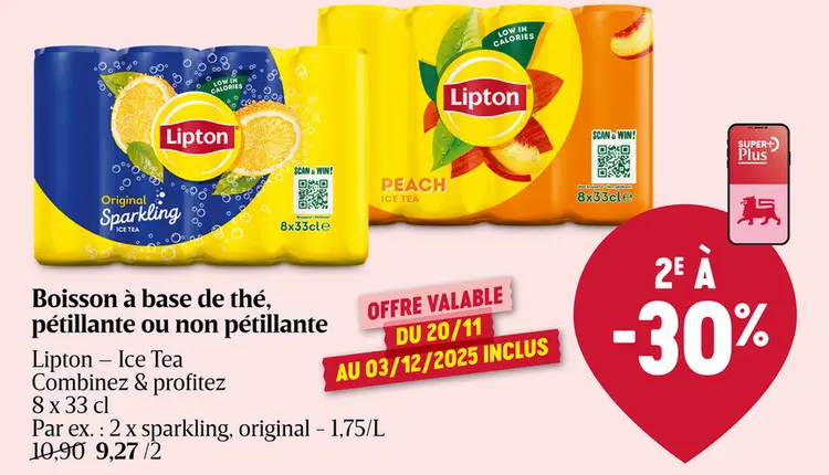 Offre: Boisson à base de thé, pétillante