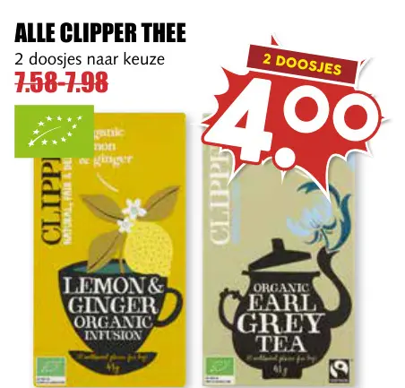 Aanbieding: Clipper thee