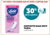 Offre: Serviette maxi nuit