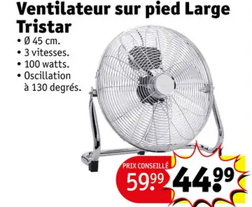 Offre: Ventilateur sur pied Large