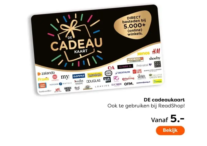 Aanbieding: DE cadeaukaart