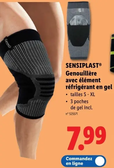 Offre: Genouillère avec élément réfrigérant en gel