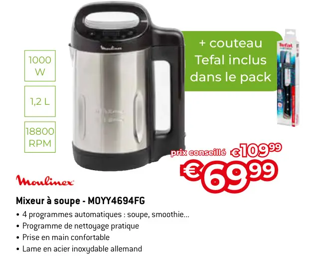 Offre: Mixeur à soupe - MOYY4694FG