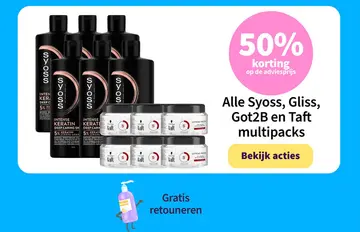 Aanbieding: Alle Syoss, Gliss, Got2B en Taft multipacks