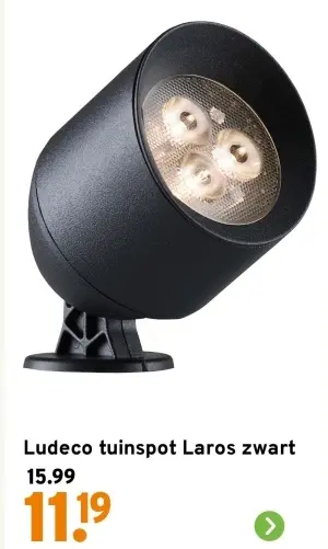 Aanbieding: tuinspot Laros zwart