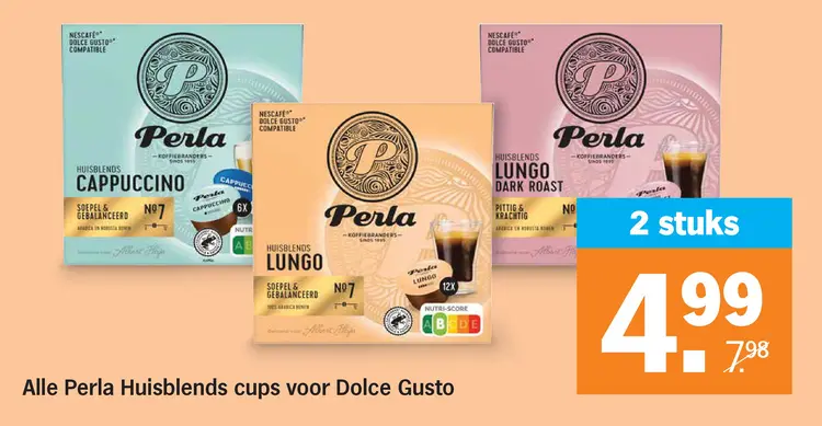 Aanbieding: Perla Huisblends cups voor Dolce Gusto