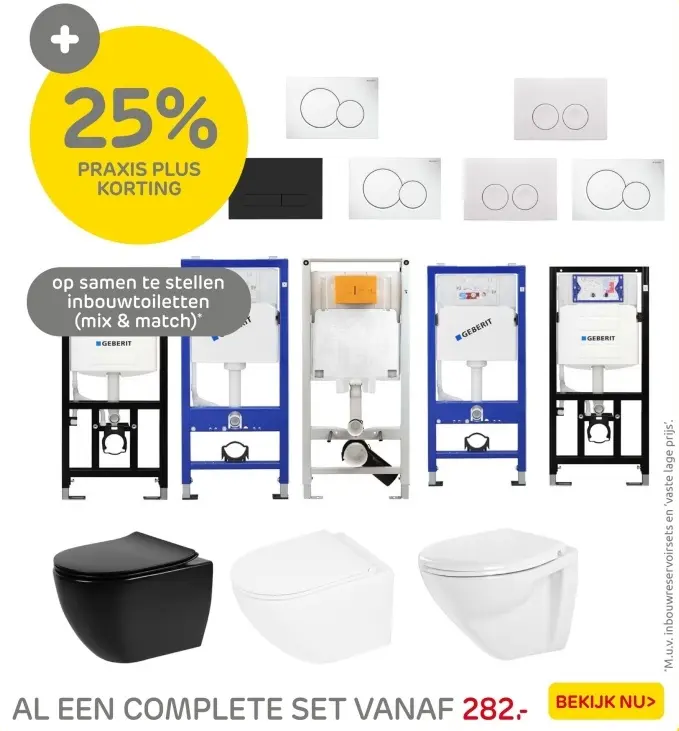 Aanbieding: Inbouwtoiletten