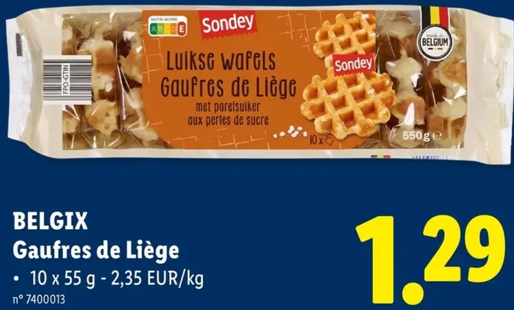 Offre: BELGIX Gaufres de Liège
