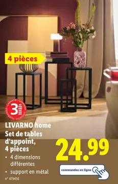 Offre: Set de tables d'appoint, 4 pièces