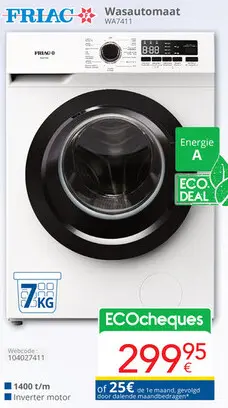 Promotie: Wasautomaat