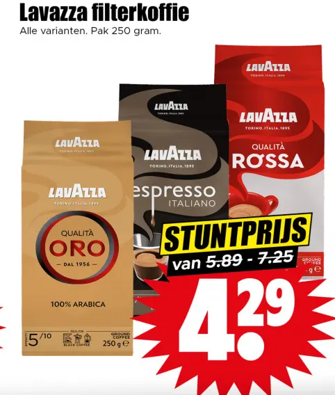 Aanbieding: Lavazza filterkoffie