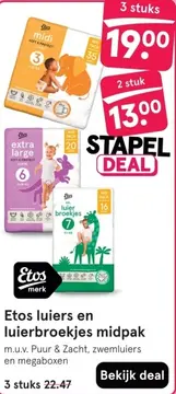 Aanbieding: Etos luiers en luierbroekjes midpak