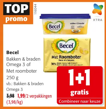 Promotie: Becel Bakken & braden Omega 3 of Met roomboter