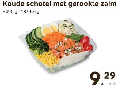 Promotie: Koude schotel met gerookte zalm