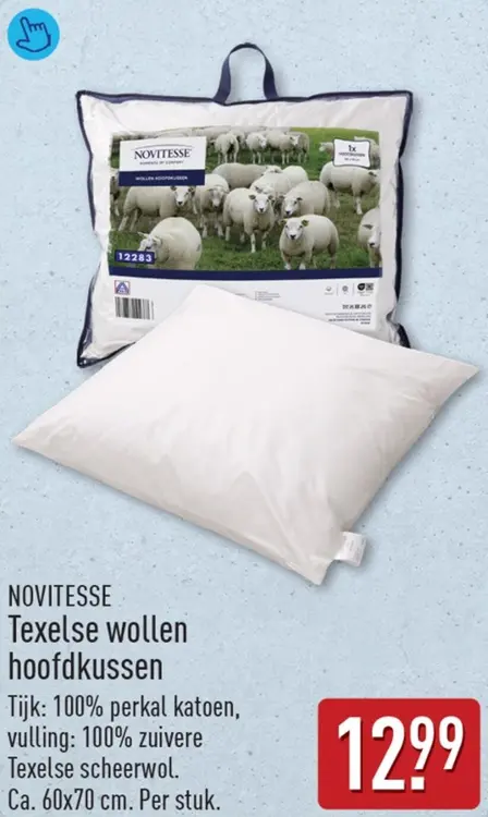 Aanbieding: Texelse wollen hoofdkussen