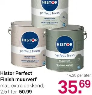 Aanbieding: Histor Perfect Finish muurverf