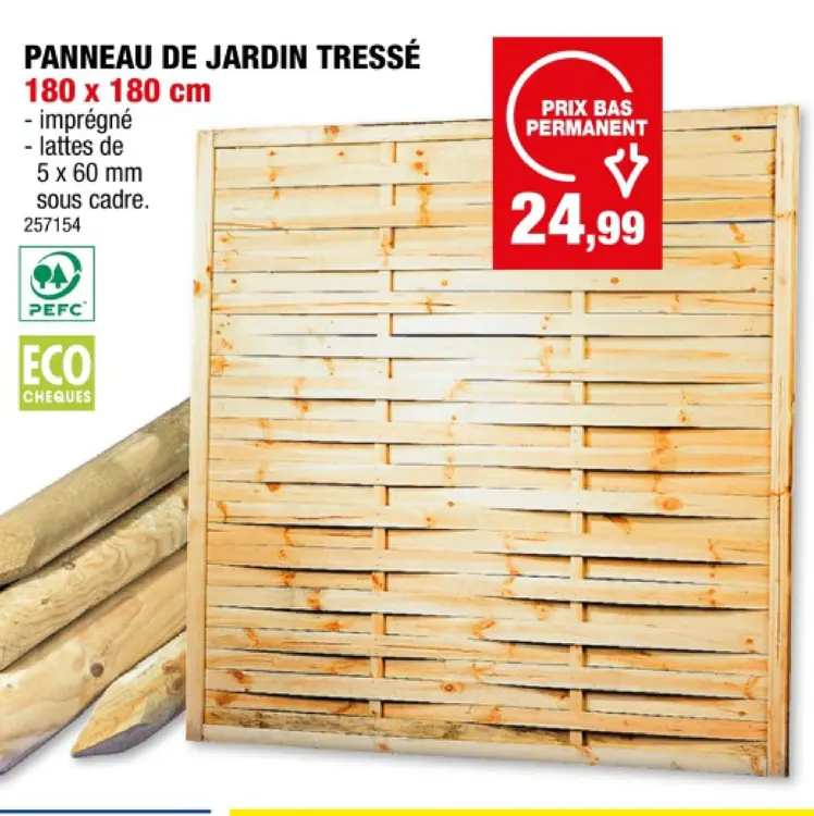 Offre: Panneau de jardin tressé